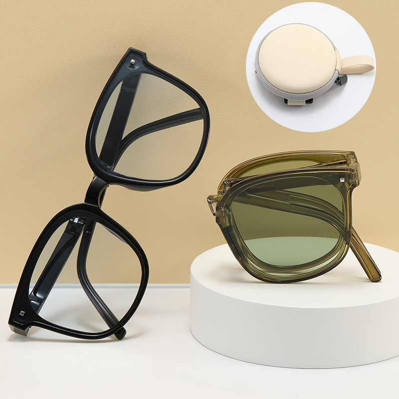 新款網紅同款太陽眼鏡 防曬眼鏡可折疊墨鏡  男女高級感風格